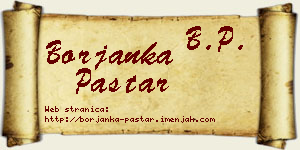 Borjanka Paštar vizit kartica